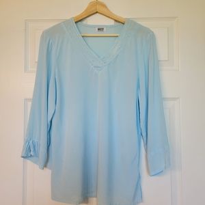 Soft Heaven Blue Tunic Blouse, Size M